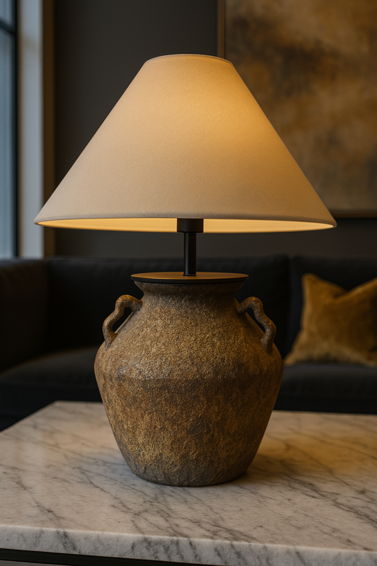 Hand Made Pottery Lamp